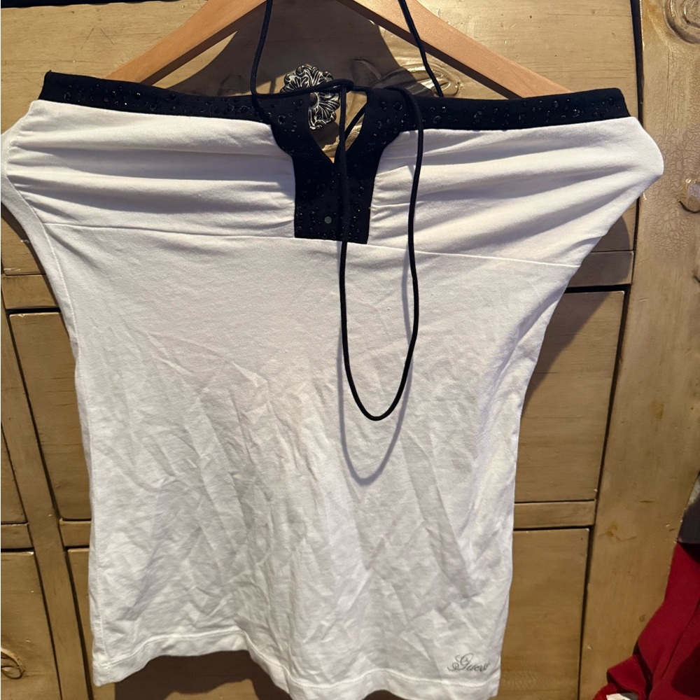 Guess Black and White Top